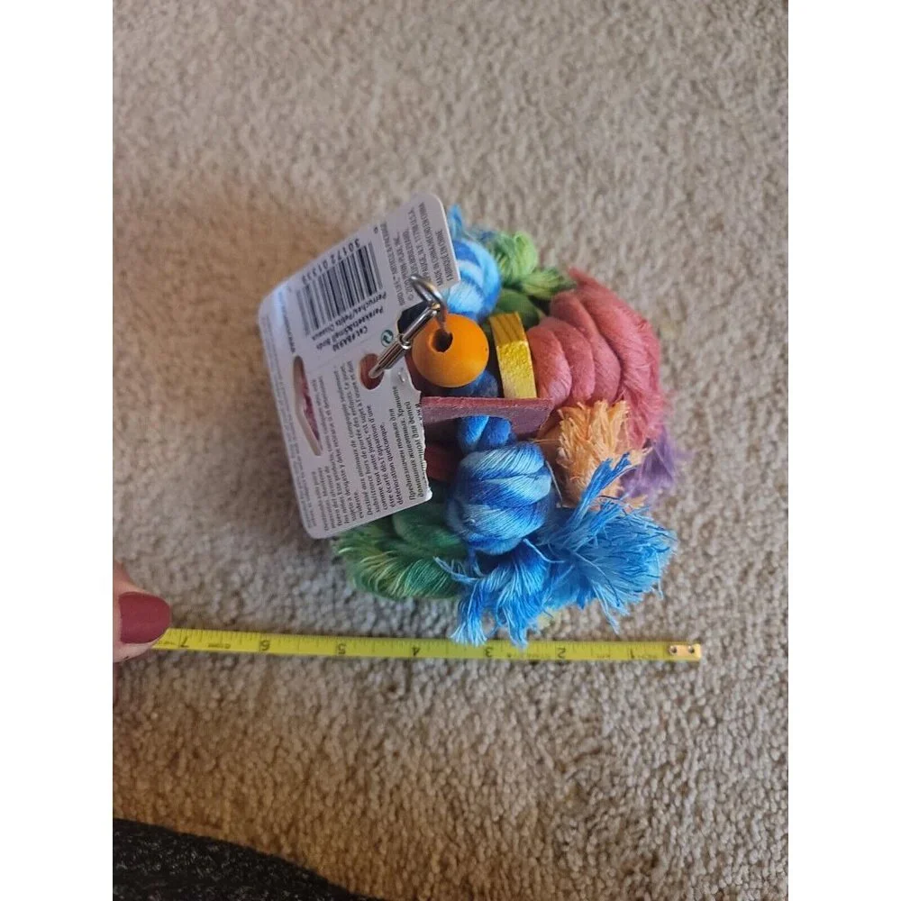 bird kabob Toy. New With Tags. Rope, Wooden Beads